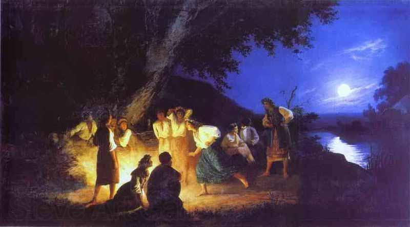 Henryk Siemiradzki Night on the eve of Ivan Kupala Spain oil painting art